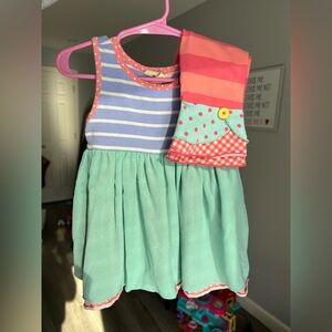 Matilda Jane Simon Says Tank Top & Pinky Promise Scrappy Leggings Size 2T VGUC